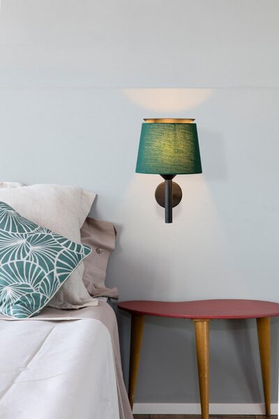 SAVOY nástěnná lampa, černá/zelená - FARO