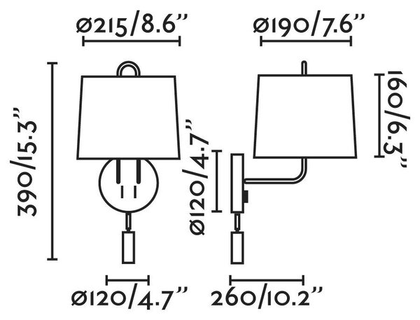 MONTREAL nástěnná lampa, bílá/béžová, se čtecí lampičkou - FARO