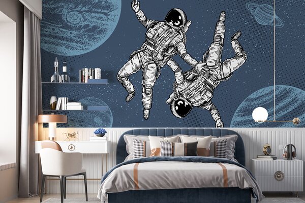 Fototapeta Dva astronauti se vznášejí ve vesmíru, Vesmírné fototapety, Populární fototapety, w00630v1 - Tapeko.co.cz