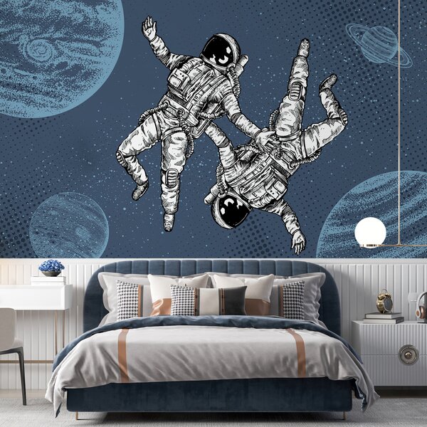 Fototapeta Dva astronauti se vznášejí ve vesmíru, Vesmírné fototapety, Populární fototapety, w00630v1 - Tapeko.co.cz