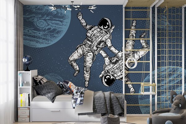 Fototapeta Dva astronauti se vznášejí ve vesmíru, Vesmírné fototapety, Populární fototapety, w00630v1 - Tapeko.co.cz