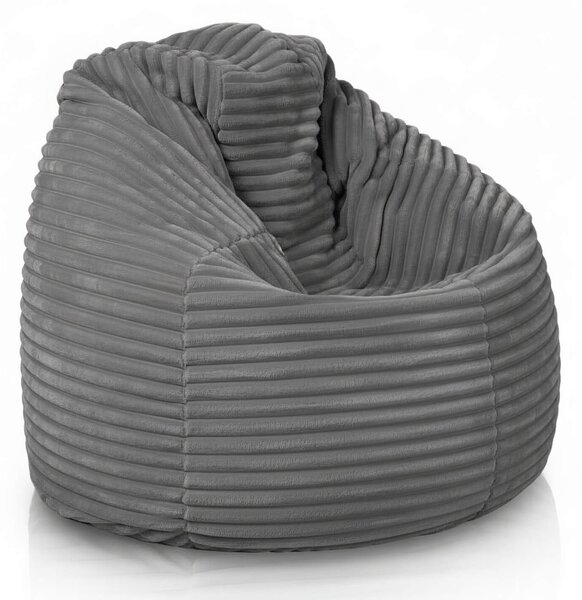 Sedací vak Primabag Giga Sako Velvet tmavě šedá