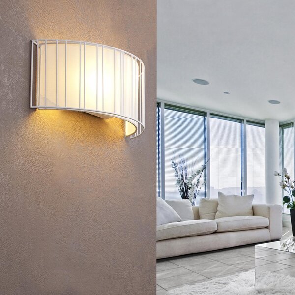LINDA nástěnná lampa, bílá - FARO
