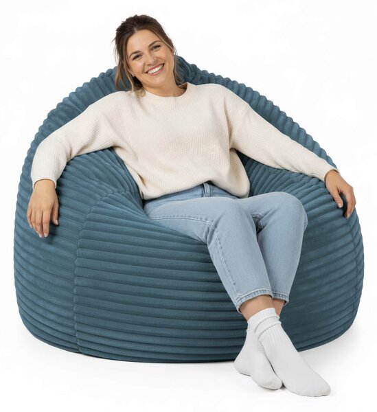 Sedací vak Primabag Giga Sako Velvet modrá