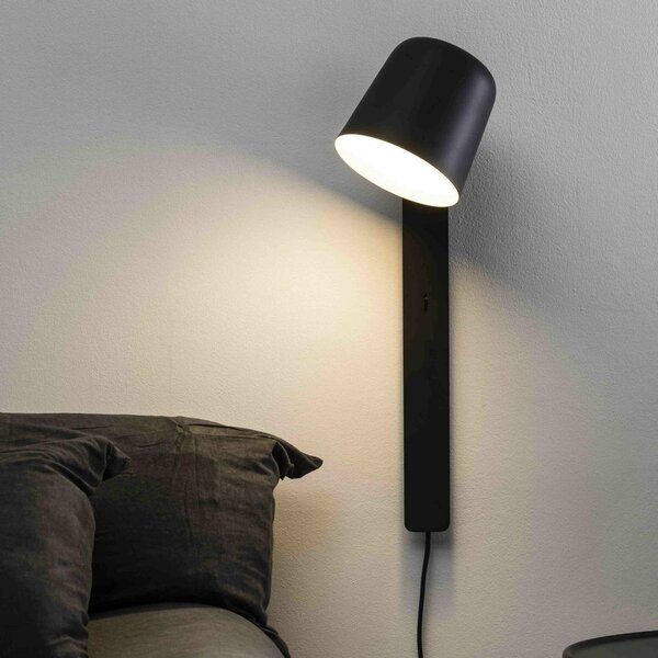 TILA černá nástěnná lampa - FARO