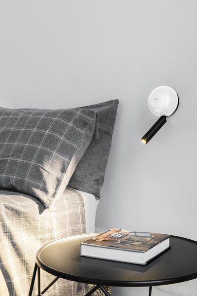 PRESS nástěnná lampa na čtení, bílá - FARO
