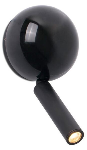 PRESS nástěnná lampa na čtení, černá - FARO