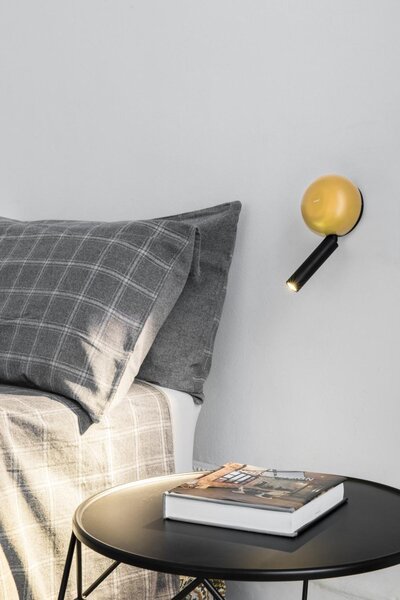 PRESS nástěnná lampa na čtení, žlutá - FARO