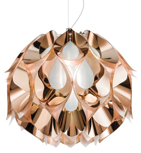 Závěsná svítidlo Slamp, FLORA, stmívatelné, Měděná, Obývací pokoj, Plast, Design