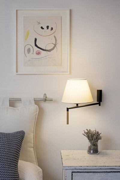 RON nástěnná lampa, tmavě šedá/béžová - FARO