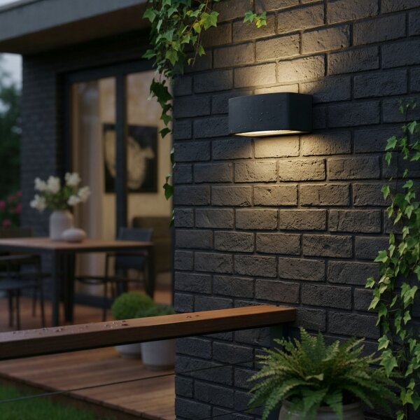 Ideal Lux - Venkovní nástěnné svítidlo ANDROMEDA 1xE27/60W/230V IP55 černá