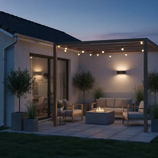 Ideal Lux - Venkovní nástěnné svítidlo ANDROMEDA 1xE27/60W/230V IP55 černá