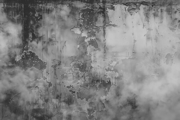 Fototapety Šedá ošuntělá zeď a kouř, Fototapety černobílé, w00766 : uwalls.cz