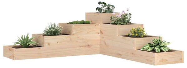 Zahradní truhlík 4patrový 106 x 104,5 x 36 cm masivní borovice