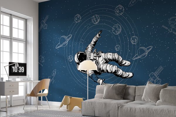 Fototapeta Astronaut vznášející se ve vesmíru, Vesmírné fototapety, Populární fototapety, w00712 - Tapeko.co.cz