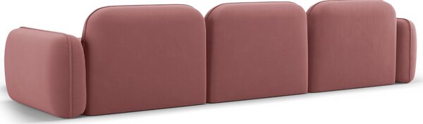 -25 % Dny MOMENTI– Cosmopolitan Design Růžová sametová rohová pohovka Sydney 320 cm, pravá