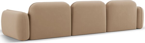 -25 % Dny MOMENTI– Cosmopolitan Design Pískově hnědá sametová rohová pohovka Sydney 320 cm, pravá
