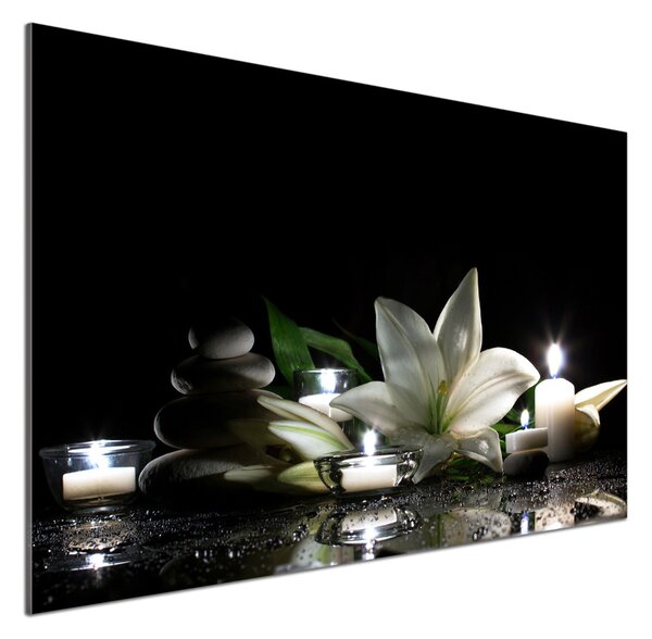 Dekorační panel sklo Bílá lilie pksh-68147040