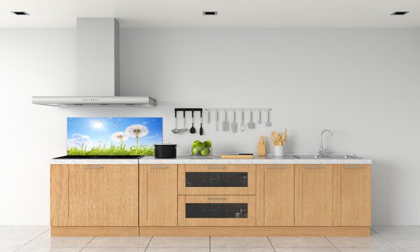 Skleněný panel do kuchynské linky Pampelišky pksh-68283962