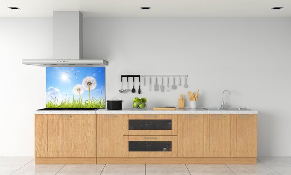 Skleněný panel do kuchynské linky Pampelišky pksh-68283962