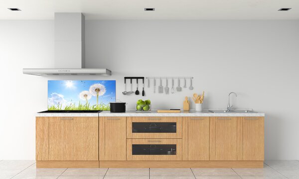 Skleněný panel do kuchynské linky Pampelišky pksh-68283962