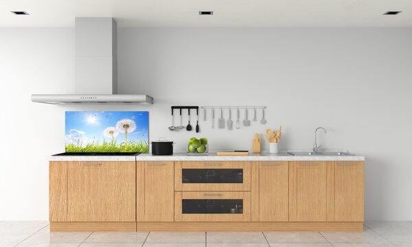 Skleněný panel do kuchynské linky Pampelišky pksh-68283962