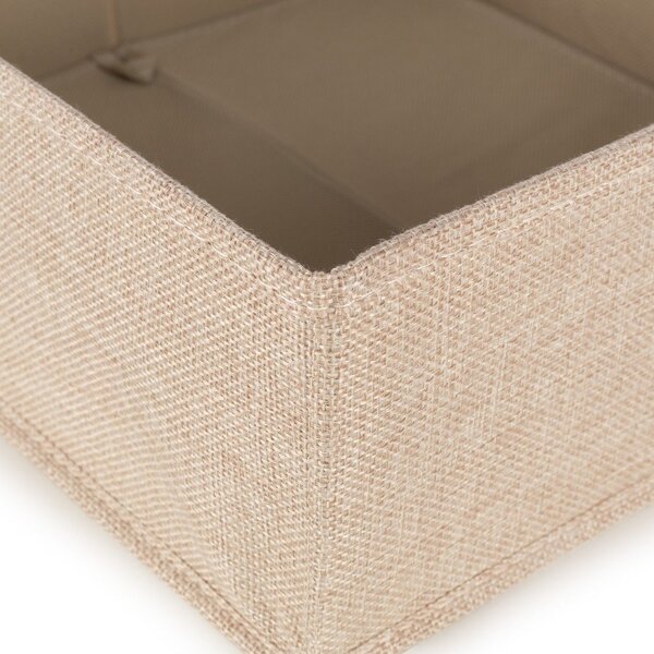 Béžový látkový úložný box 28x12x12 cm Sandy – Compactor