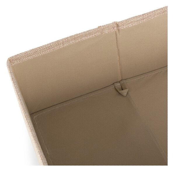 Béžový látkový úložný box 28x12x12 cm Sandy – Compactor