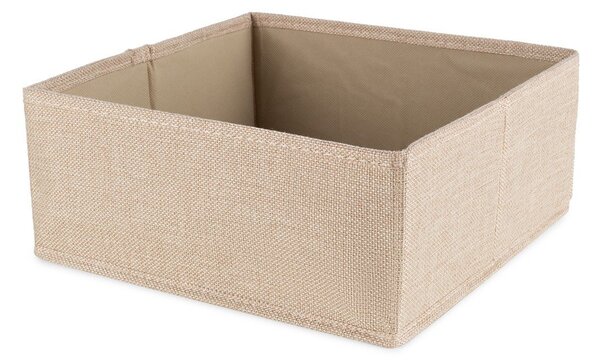 Béžový látkový úložný box 28x12x12 cm Sandy – Compactor