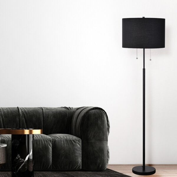 Stojací lampa FOGO 2xE27/15W/230V černá