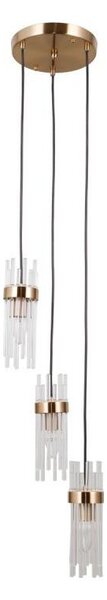 ITALUX PND-40760-3-HBR - Lustr na lanku TARASO 3xE14/40W/230V zlatá