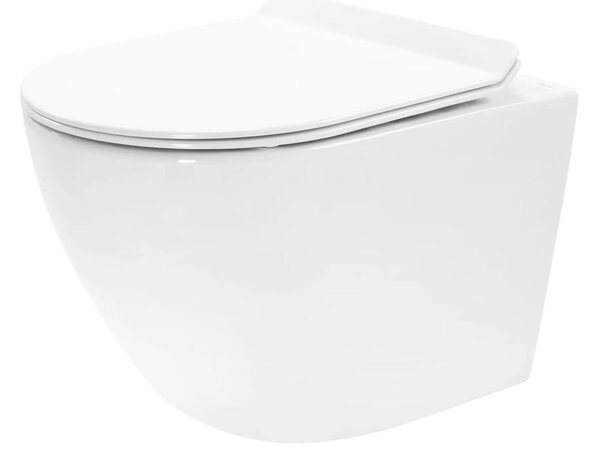 REA-C1400 - Závěsné WC s prkénkem CARTER RIMLESS keramika/bílá