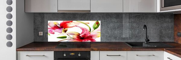 Skleněný panel do kuchyně Lilie pksh-68744371