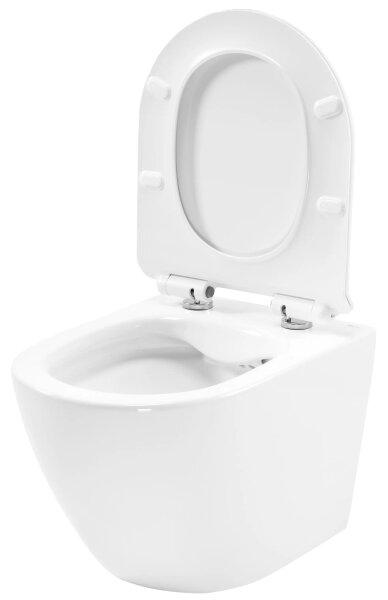 REA-C1400 - Závěsné WC s prkénkem CARTER RIMLESS keramika/bílá