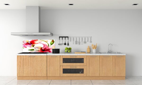 Skleněný panel do kuchyně Lilie pksh-68744371