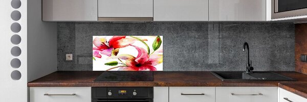 Skleněný panel do kuchyně Lilie pksh-68744371