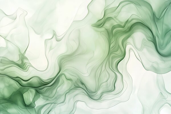 Fototapety Zelené abstraktní vlny na světlém pozadí, Fototapety 3D, w01185 : uwalls.cz