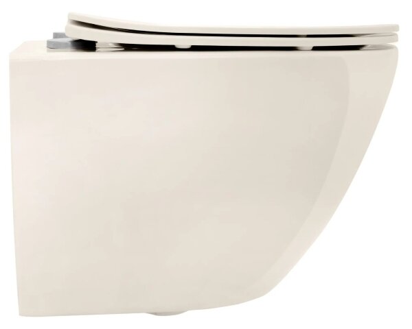 REA-C5500 - Závěsné WC s prkénkem CARLO MINI TORNADO RIMLESS keramika/krémová