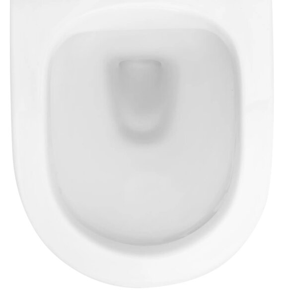 REA-C2760 - Závěsné WC s prkénkem CARLO FLAT MINI RIMLESS keramika/lesklá bílá