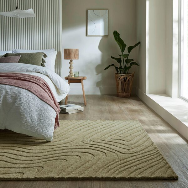 VLNĚNÝ KOBEREC, 120/170 cm zelená Flair Rugs - Online Only koberce & rohožky, Online Only