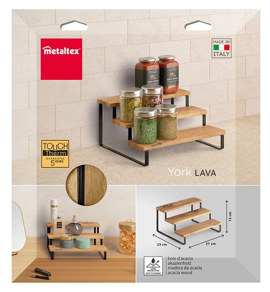 Dřevěný organizér na kořenky York – Metaltex