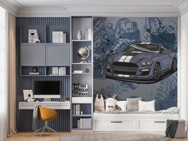 Fototapeta Auto s klíčem a koly, Automobilové fototapety, Populární fototapety, w01218 - Tapeko.co.cz