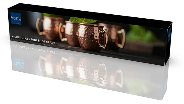 Ocelové hrnky v sadě 4 ks v měděné barvě 80 ml Moscow Mule – Lyngby Glas