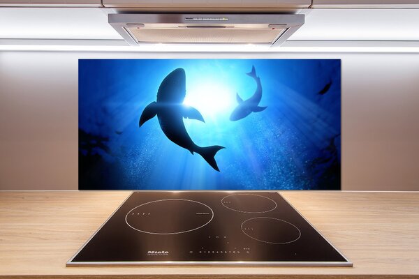 Dekorační panel sklo Dva žraloci pksh-69178156