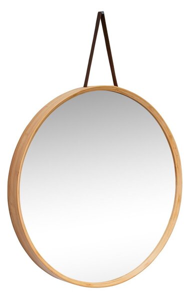 Nástěnné zrcadlo s bambusovým rámem ø 60 cm Mood – Hübsch