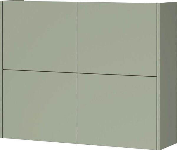 Šedozelená matná závěsná skříňka 97x79x27 cm Binetto – Germania