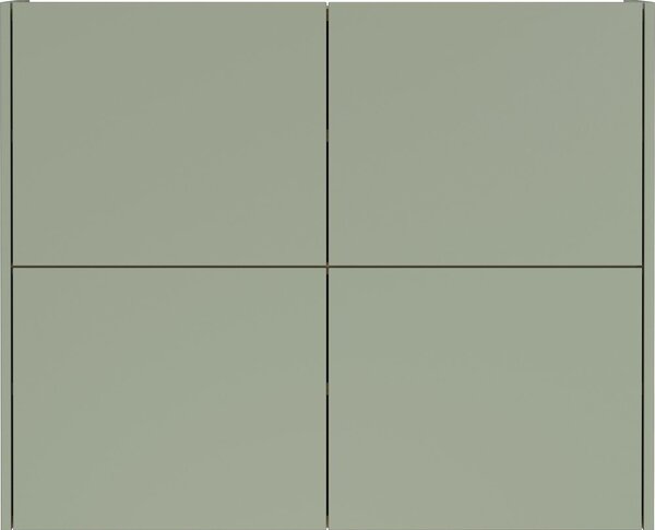Šedozelená matná závěsná skříňka 97x79x27 cm Binetto – Germania