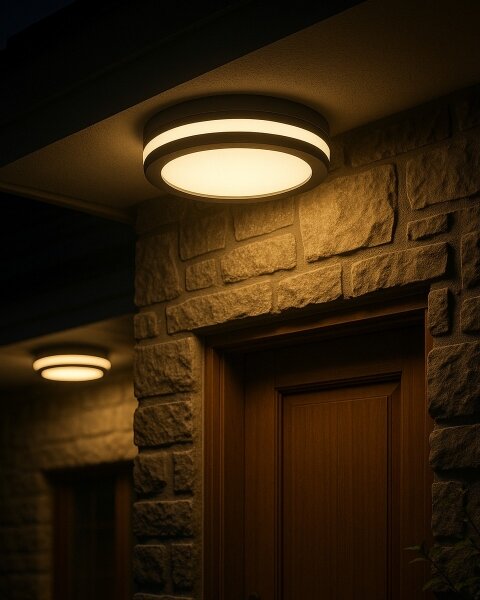 LED Stropní svítidlo se senzorem pohybu LED/20W/230V 3000/4000/6500K IP54 antr