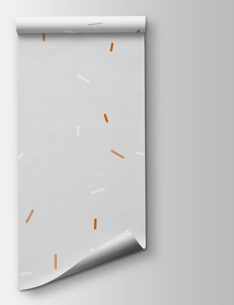 Fototapeta Bílý a oranžový posyp na šedém pozadí, Fototapety s okny, Populární fototapety, w07915v1 - Tapeko.co.cz