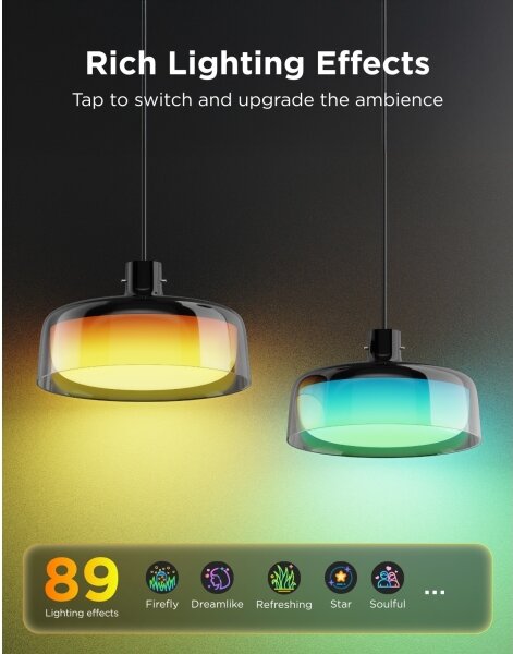 Govee - LED RGBICWW Stmívatelný lustr na lanku LED/21W/230V Matter Wi-Fi